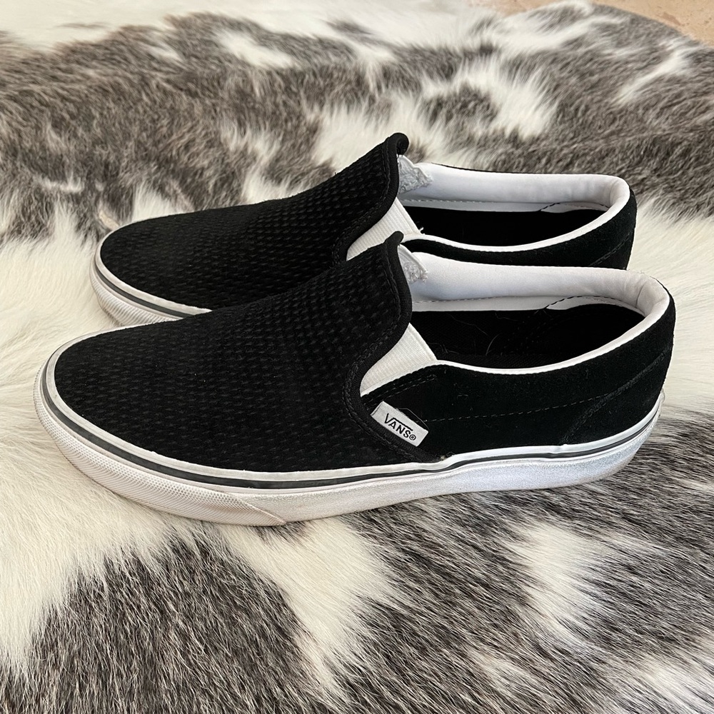 Vans Perforated Suede Slip Ons